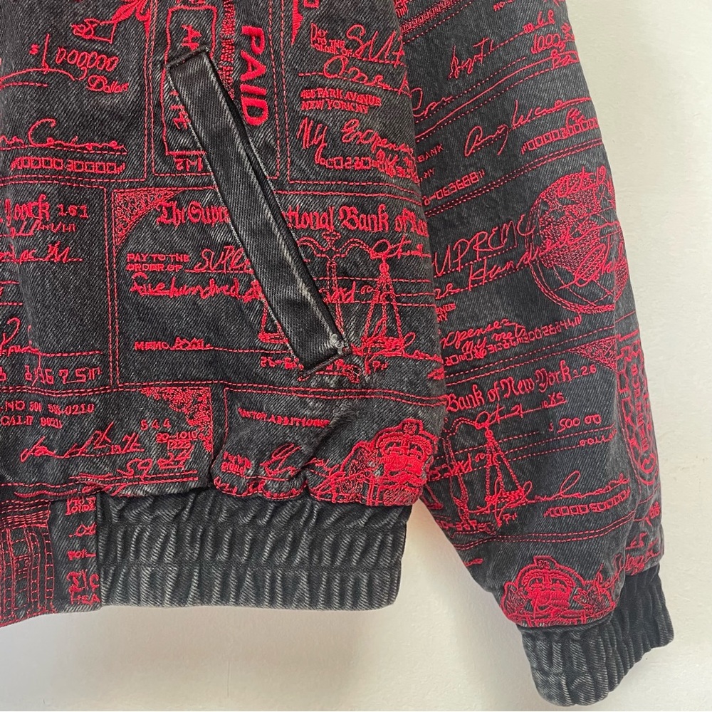 Supreme Checks Embroidered Denim Jacket - Picture 5 of 8